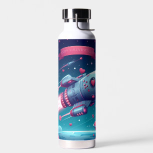 Cool/futuristic spaceship valentine's day water bottle