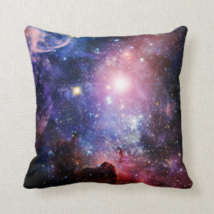 Cool galaxy nebula throw pillow