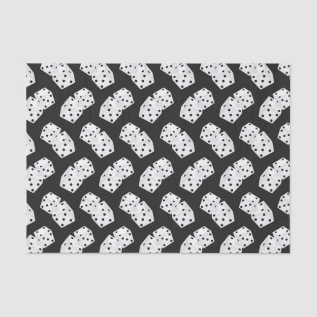 Cool gambling dice party pattern Casino  Tissue Paper (Front)