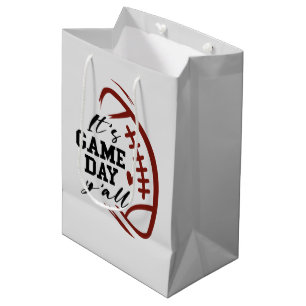 cool game day sports lovers football medium gift bag