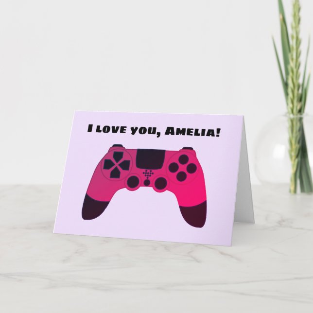 Cool Gamer Design - Gaming Controller Nerdy Card (Front)