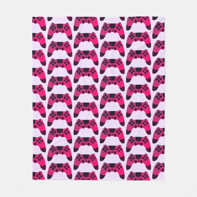 Cool Gamer Design - Gaming Controller Nerdy Fleece Blanket (Front)