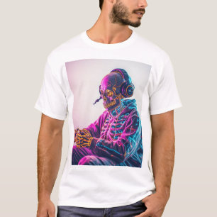 "Cool Gamer Skeleton T-Shirt - Drôle Gaming Skull