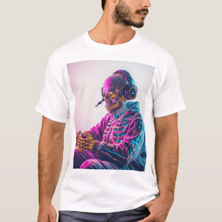 "Cool Gamer Skeleton T-Shirt – Funny Gaming Skull 