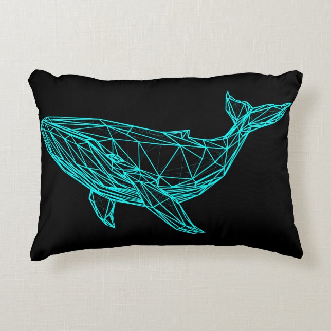 Cool Gamer Whale Accent Pillow (Front)