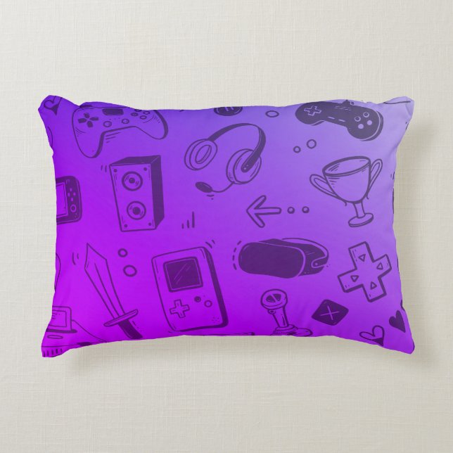 Cool Gaming Design Pillow (Front)