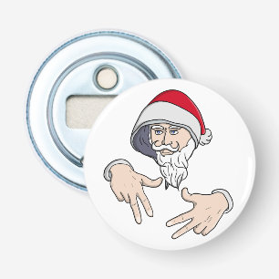 Cool Gangsta Hip Hop Hand Rap Santa Claus Bottle Opener