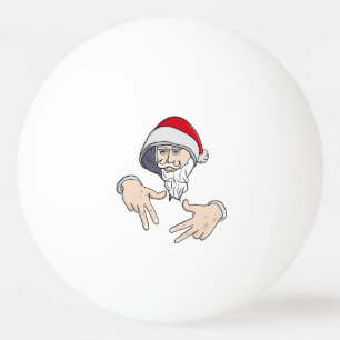 Cool Gangsta Hip Hop Hand Rap Santa Claus Ping Pong Ball