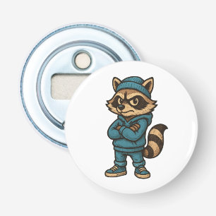 Cool Gangster Raccoon - Urban Streetwear Animal Ho Bottle Opener