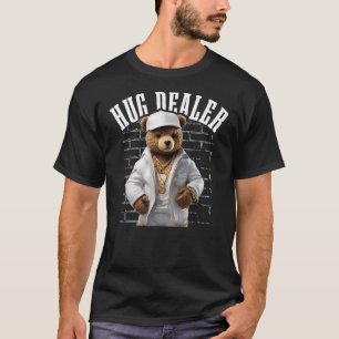 Cool Gangster Teddy Bear as Hug Dealer for Smile & T-Shirt
