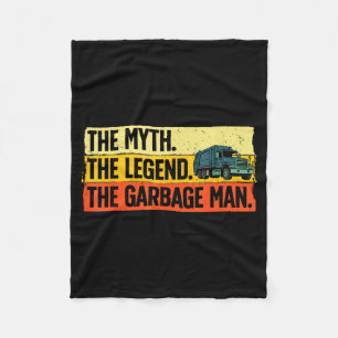 Cool Garbage Man Art For Men Dad Father Garbage Du Fleece Blanket