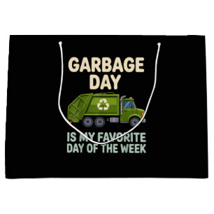 Cool Garbage Truck Art for Men Women Kids Garbage Large Gift Bag