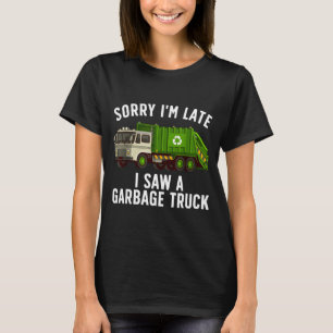 Cool Garbage Truck Art For Men Women Kids Garbage  T-Shirt