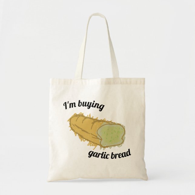 cool Garlic bread art tote bag (Front)