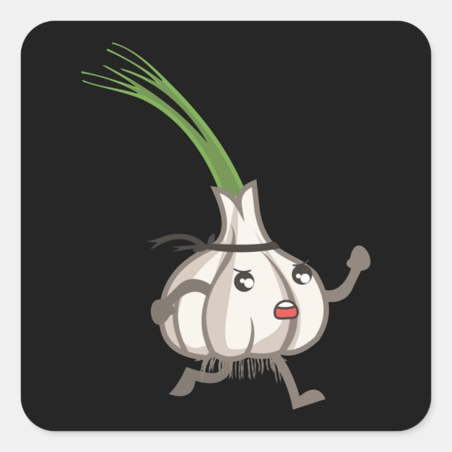 Cool Garlic Square Sticker (Front)