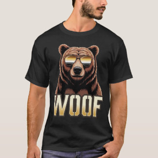Cool Gay Bear Pride Bear Pride Flag  Woof  T-Shirt