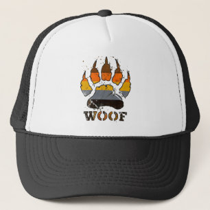 Cool Gay bear pride distressed bear paw woof  Trucker Hat