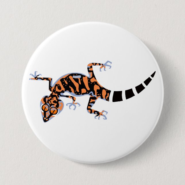 Cool GECKO - Endangered animal -Lizard 3 Inch Round Button (Front)