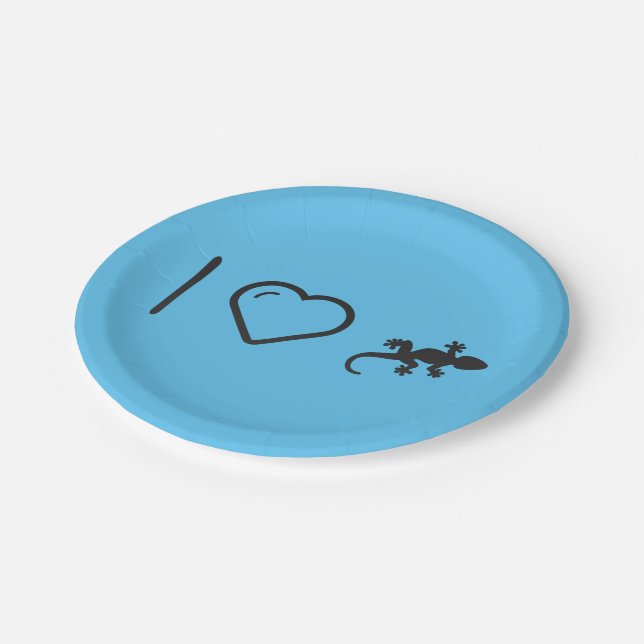 Cool Gecko Lizards Paper Plate (Angled)
