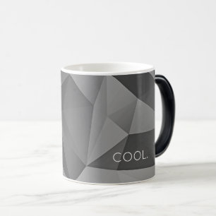 COOL. Geometric Angles Modern Greys Abstract Fun Magic Mug