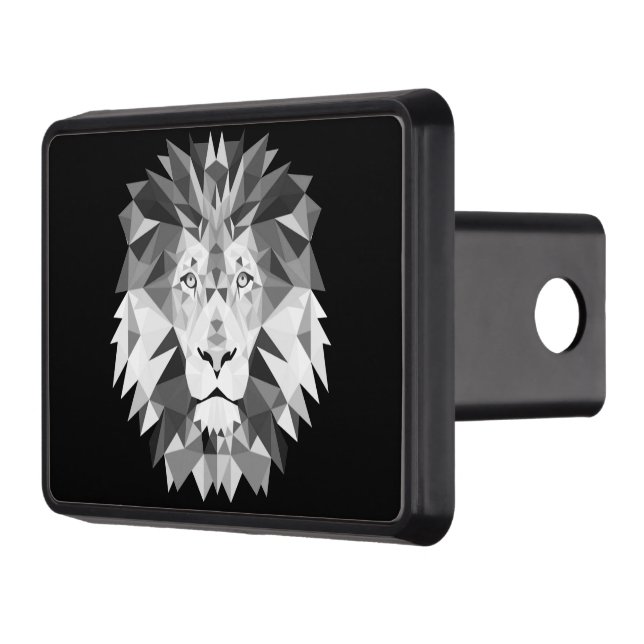 Cool Geometric Lion Head Trailer Hitch Cover (Left)