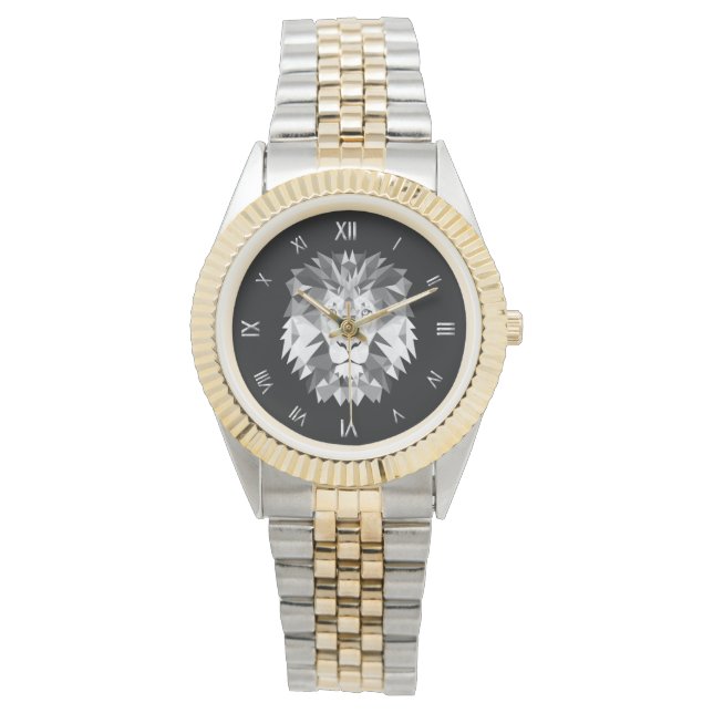 Cool Geometric Lion Head Watch (Front)
