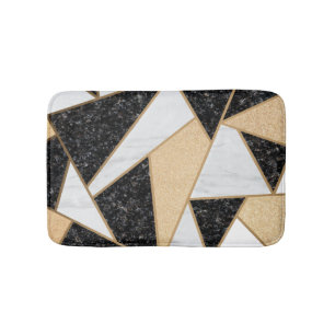 Cool Geometric Marble Bath Mat