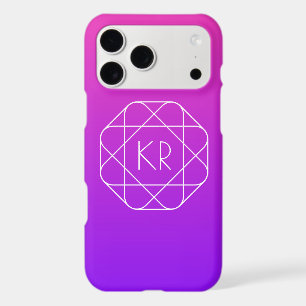 Cool Geometric Monogram Magenta Purple Violet