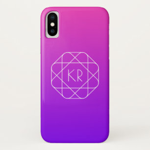 Cool Geometric Monogram   Magenta Purple Violet Case-Mate iPhone Case