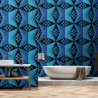 Cool geometric pattern wallpaper with black backgr