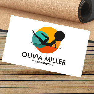 Cool Geometric Pilates Instructor Business Card