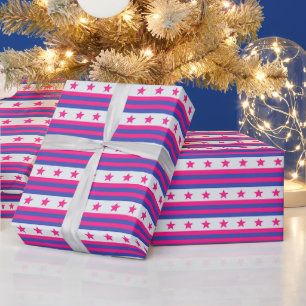 Cool Geometric Shimmering Artisan Birthday Party Wrapping Paper