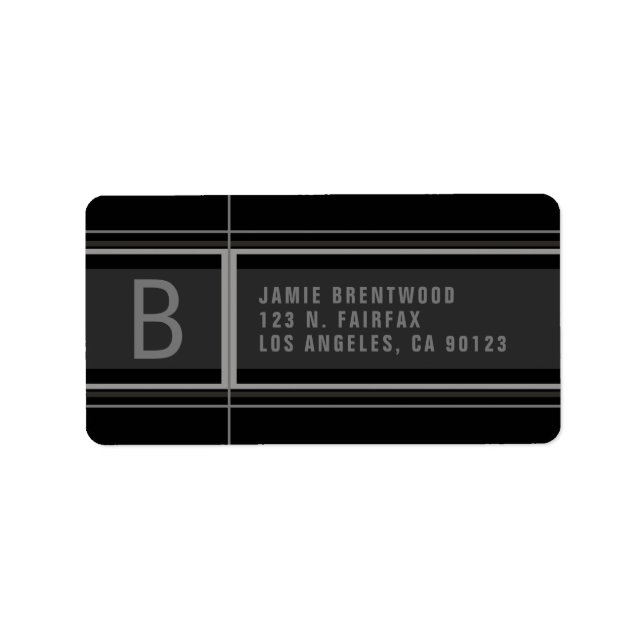 Cool Geometric Stylized Return Address Label (Front)