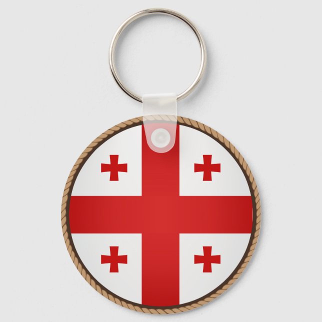 Cool Georgia Flag Seal Keychain (Front)