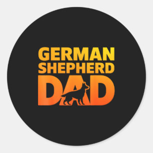 Cool German Shepherd Design For Men Boys Dog Lover Classic Round Sticker