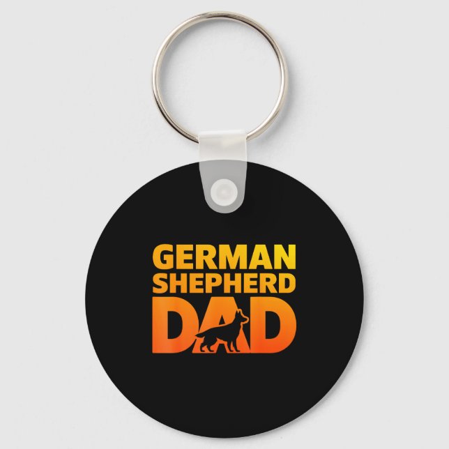 Cool German Shepherd Design For Men Boys Dog Lover Keychain (Front)