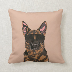 Cool German Shepherd for German Shepherd Lovers Throw Pillow