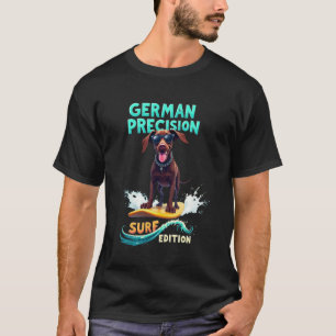 Cool German Shorthaired Pointer Surfing Dog 1 T-Shirt
