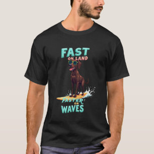Cool German Shorthaired Pointer Surfing Dog T-Shirt