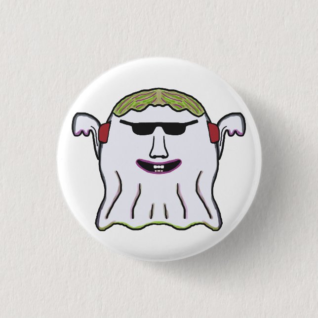 Cool Ghost 1 Inch Round Button (Front)