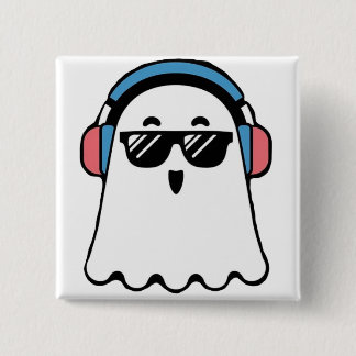 Cool Ghost 2 Inch Square Button
