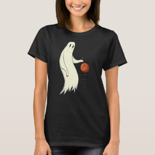 Cool Ghost Dribbling Basketball  Halloween Basketb T-Shirt