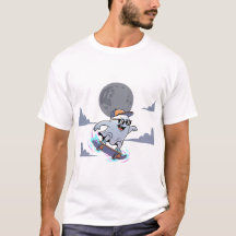 Cool Ghost Skateboarding T-Shirt