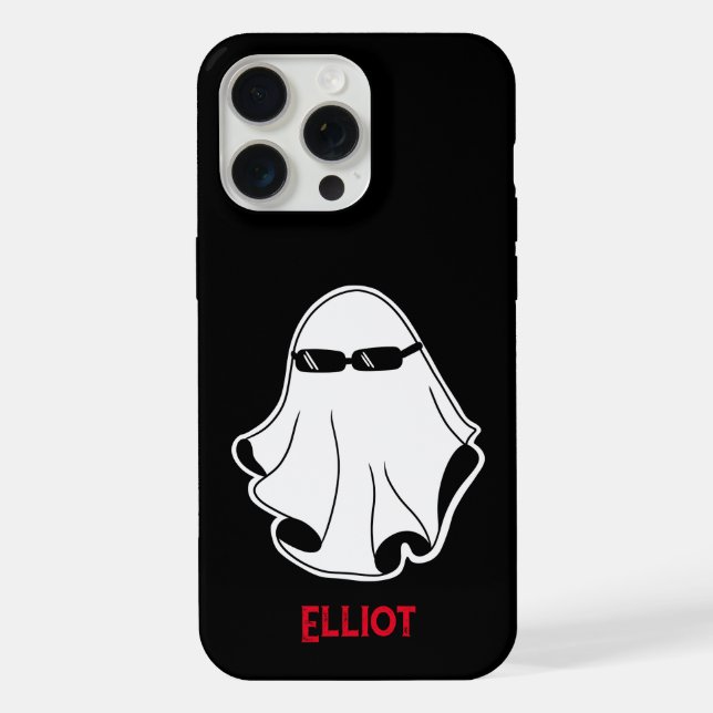 Cool Ghost with Black Sunglasses Customizable iPhone Case (Back)