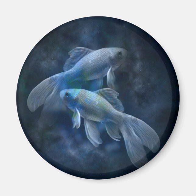 Cool Ghostly Goldfish Magnet (Front)