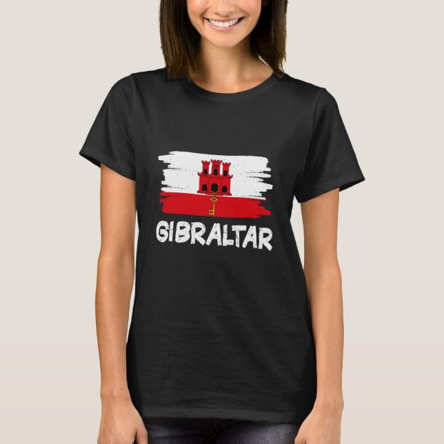 Cool Gibraltar Flag T-Shirt (Front)
