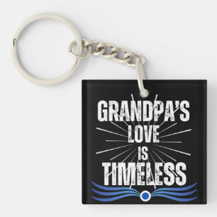 Cool Gift Grandpa Papa Grandfather Modern Grandad Keychain