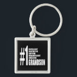 Cool Gifts for Grandsons : Number One Grandson Keychain<br><div class="desc">Number One Grandson is a modern collection of fun gifts and gift ideas, designed for you to give your #1 Grandson at Christmas, birthday parties, anniversaries, celebrations and special occasions. Each stylish, modern gift for number one Grandsons is customizable : add your own text, personal message, graphic, image or photograph...</div>