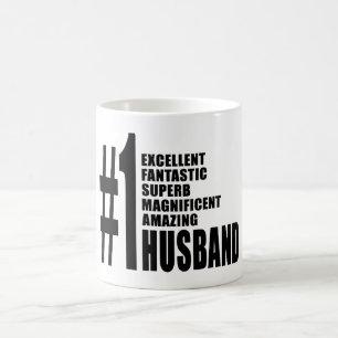 Cool gifts for Husbands : Number One Husband Coffee Mug