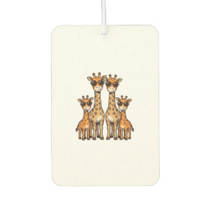 Cool Giraffe Family Sunglasses Vintage Engraving T Air Freshener